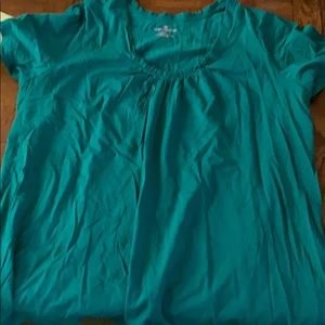 Scoop neck tee shirt